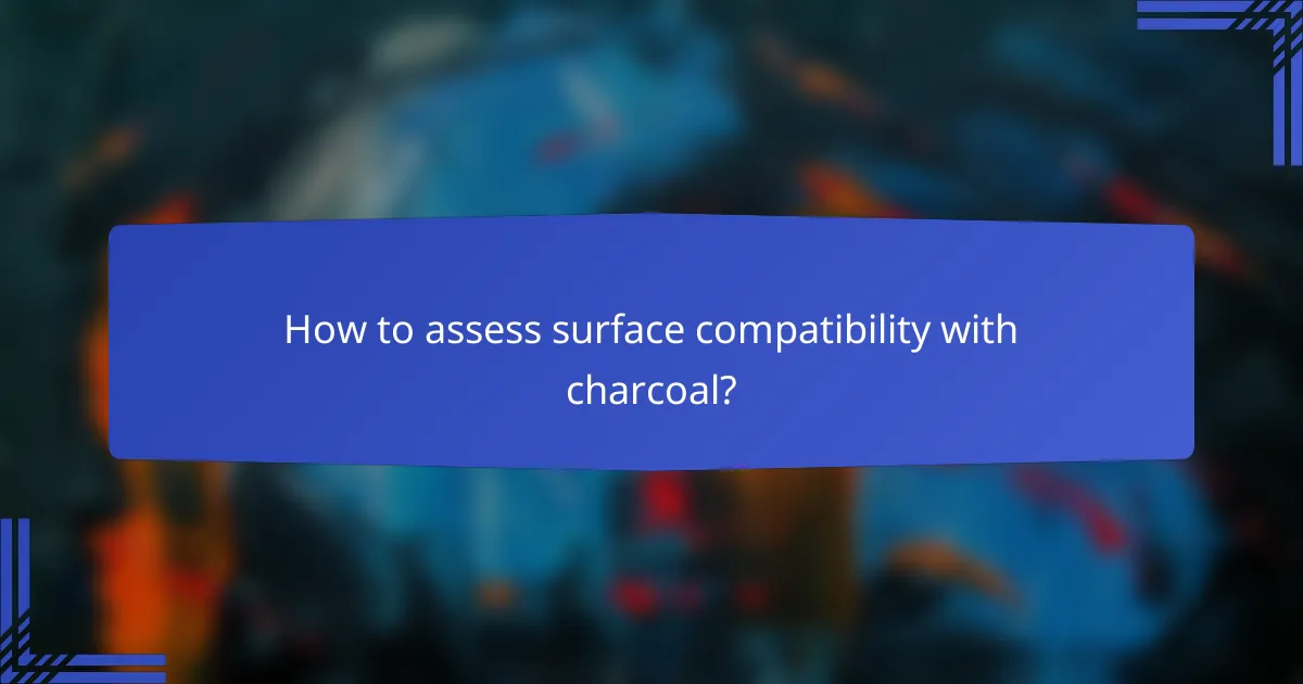 How to assess surface compatibility with charcoal?